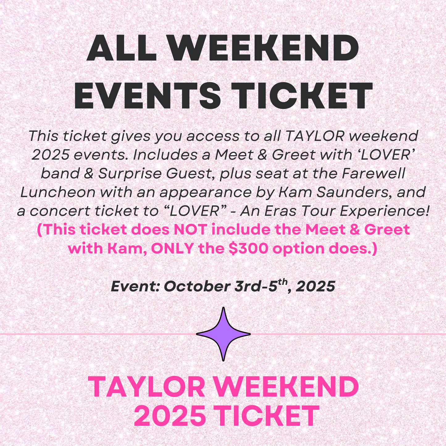 Taylor Weekend 2025
